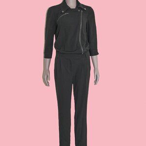 Guess Black Collared Jumpsuit Womens Outerwear Size Small Casual‎ Chic Romper